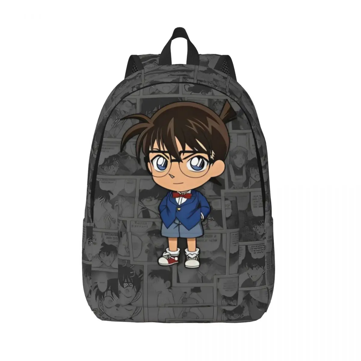 Detective Conan Edogawa Conan Zaino per uomo Donna Studente adolescente Zaino da lavoro Borse in tela per laptop con tasca