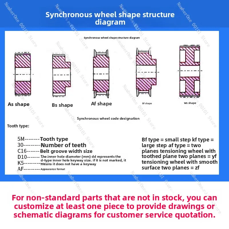 Customizable Synchronous Pulley 3m 5m 8m Synchronous Belt Pulley Belt Pulley Gear Precision Aluminum Alloy Synchronous Belt Pull