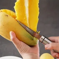 Stainless Steel Mango Quick Corer Multifunctional Meat Remover Kitchen Gadget Pineapple Corer Fruit Knife Peeling Knife Cooking