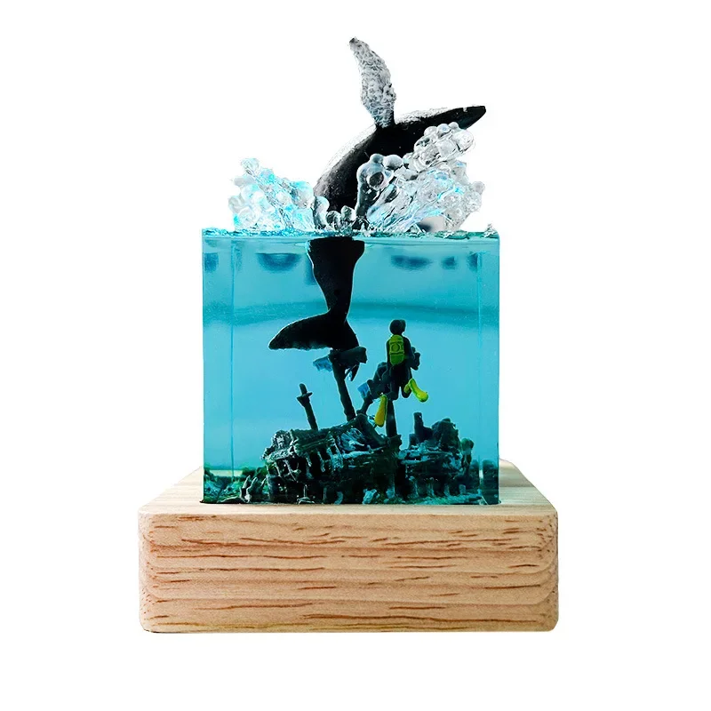 

Healing creative ocean, whale, ornaments merchandise resin, bedside