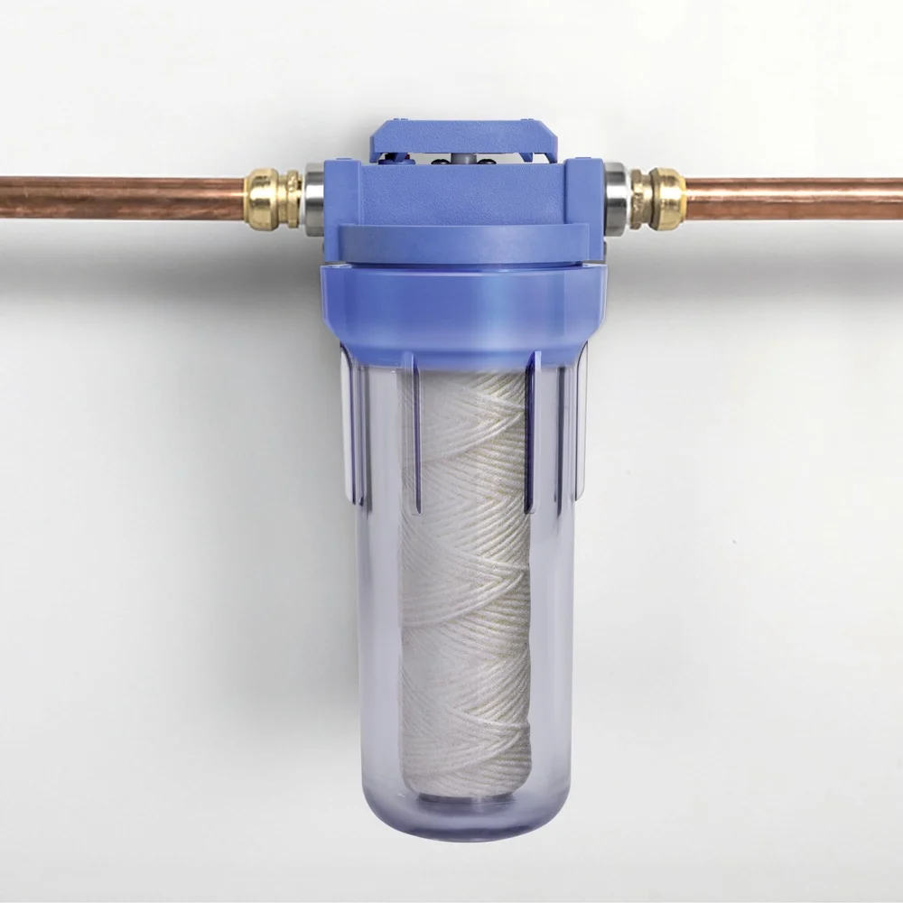 استبدال فلتر المياه للمنزل بالكامل 2-حزمة 3/4 بوصة ترشيح ناعم 10 ميكرون جرح بولي بروبيلين يقلل من مقياس الصدأ الرواسب