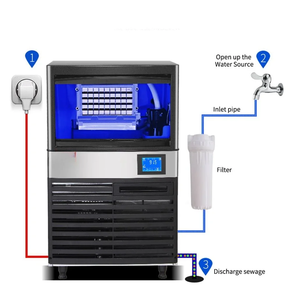 

Коммерческий льдогенератор 40 кг/день, кубик льда для дома