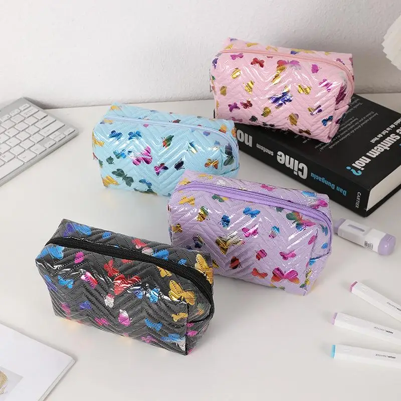 

Cute Butterfly Pattern Printed Portable Storage Bag Makeup Case Women Toiletry Bag School Supplies Storage Bag