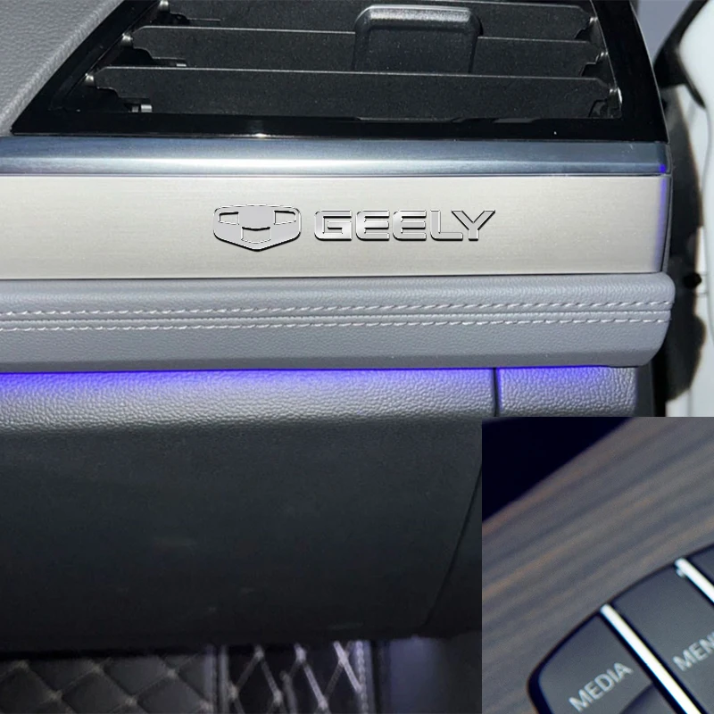 Car Logo Decorative Stickers Creative Accessories 2023 For Geely Atlas Boyue NL3 X6 EX7 Emgrand X7 SUV GT GC9 Borui Coolray EC7