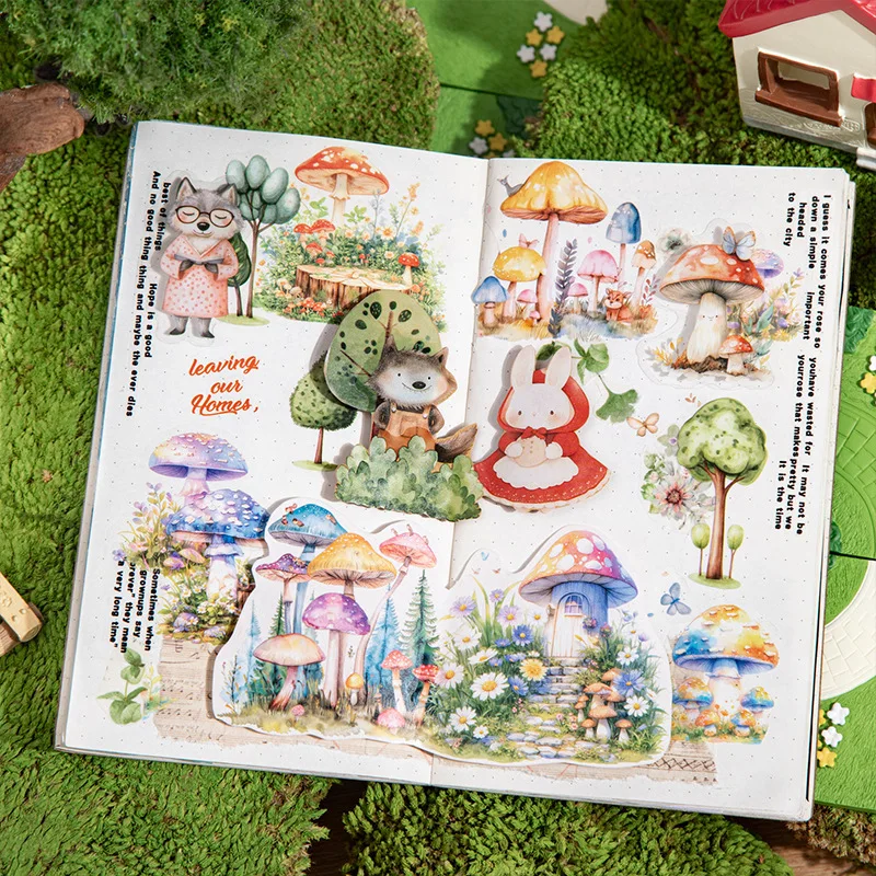 Kawaii 15pcs/1lot Decorative Pet Stickers The Story Of Little Red Riding Hood Stationery Sticker For Journal Scrapbook Planner