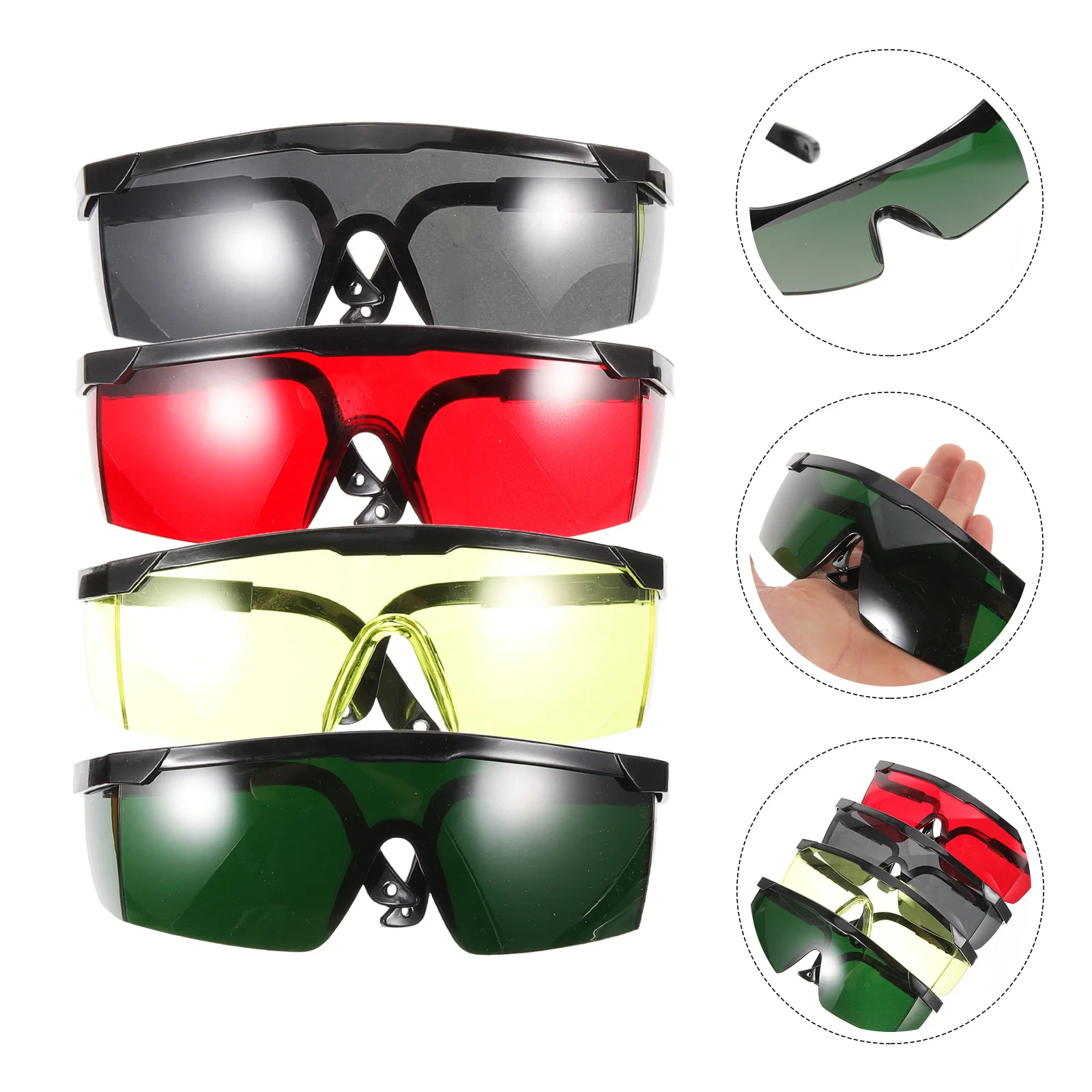 

4 шт. защитные очки защитные очки для женщин и мужчин удаление волос сварочная защита глаз прочный легкий пластик