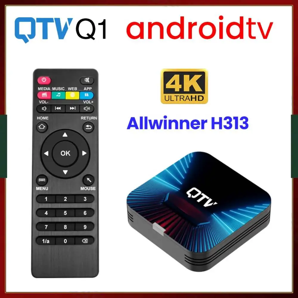 

ТВ-приставка VONTAR, Android 10, Allwinner H313, QTV Q1, поддержка 4K