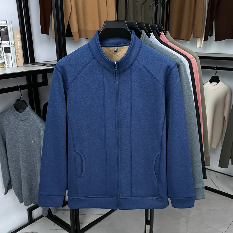 

2026 New Unisex American Style for Men's Spring Autumn Fleece Jacket - Stylish Sporty Hiking Outdoor Polyester Fiber Jacket