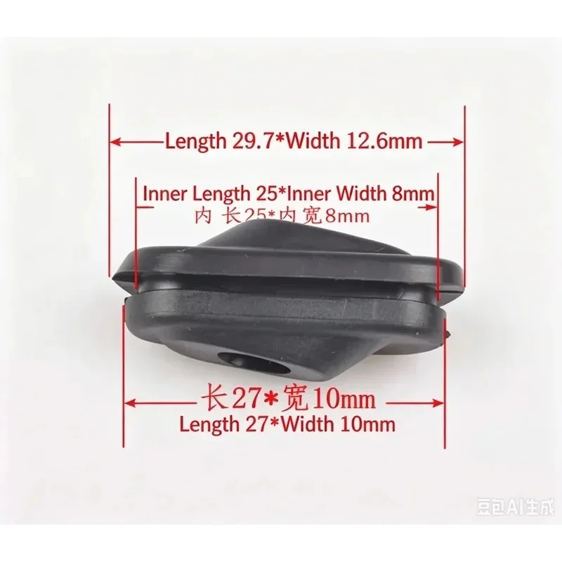 10pcs Carbon Frame Cable Grommet Oval 25×8mm Single Hole Cutout Dual Soft Plug Bicycle Internal Routing Snap Rubber Cable Guide