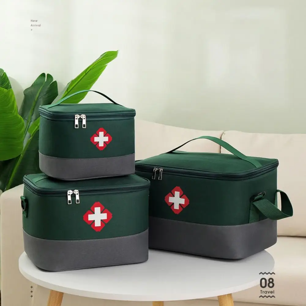 Large Capacity Medicine Storage Bag Portable Multi-Role Rescue Bag Organizer Medicine Preserve Medical Emergency Kits