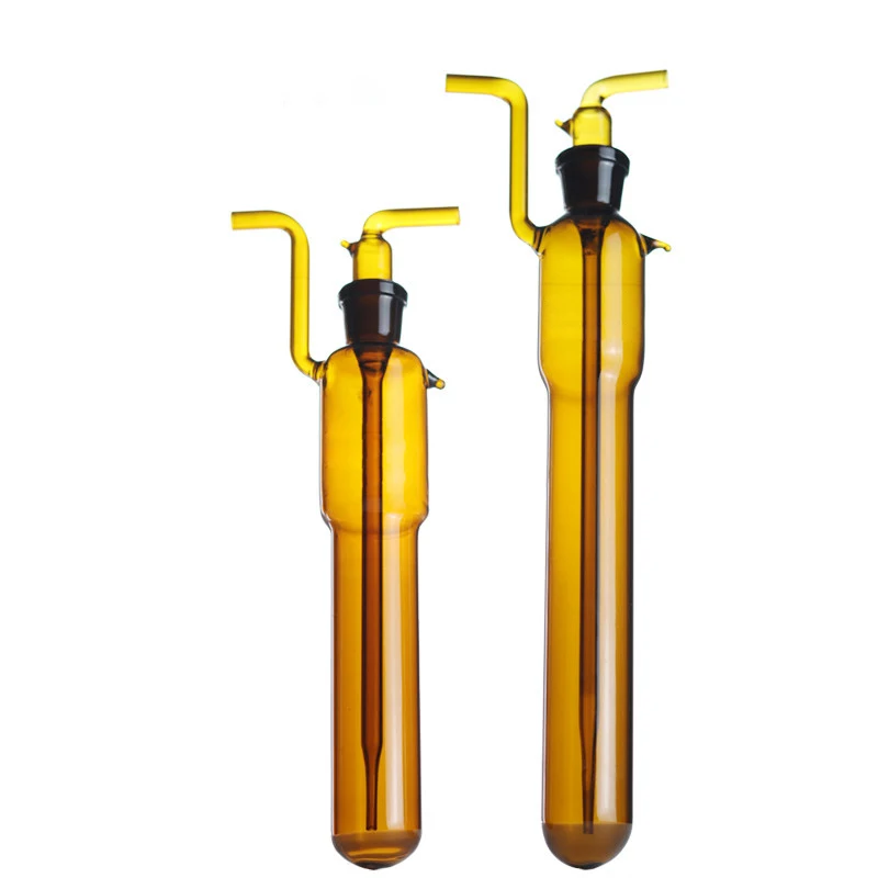 1 piece of large bubble absorption bottle gas sampling tube 5ml 10ml 25ml 50ml 75ml 100ml 125ml white/brown