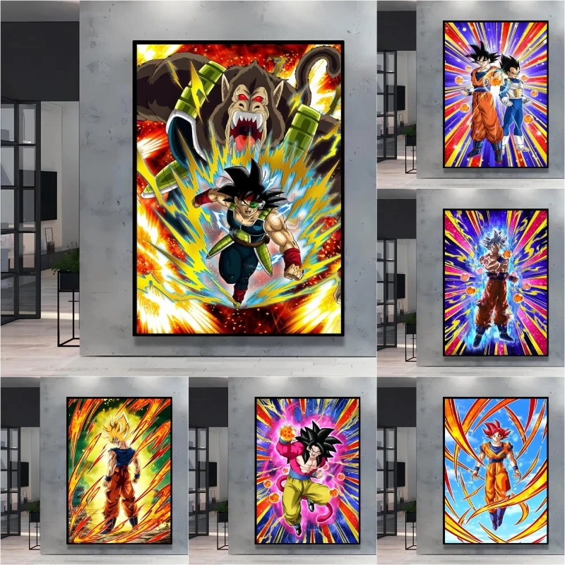

Dragon Ball Decorative Painting Goku and Great Ape Design High Quality Print Anime Wall Art Home Bedroom Decor Must Have