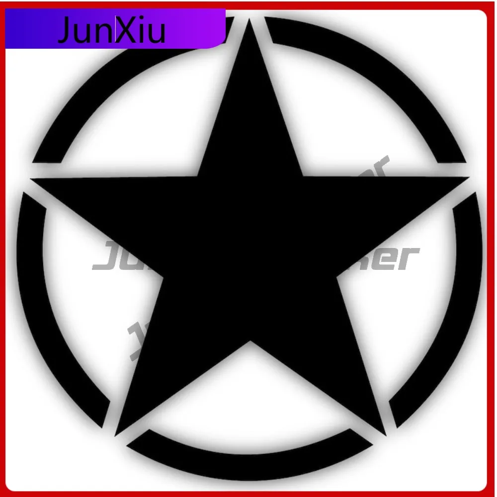 

Freedom Star Black Round Vinyl Matte Sticker Scratch-proof Decal Accessories Suv Tents Outdoor Camping Car Advebture Sticker Pvc