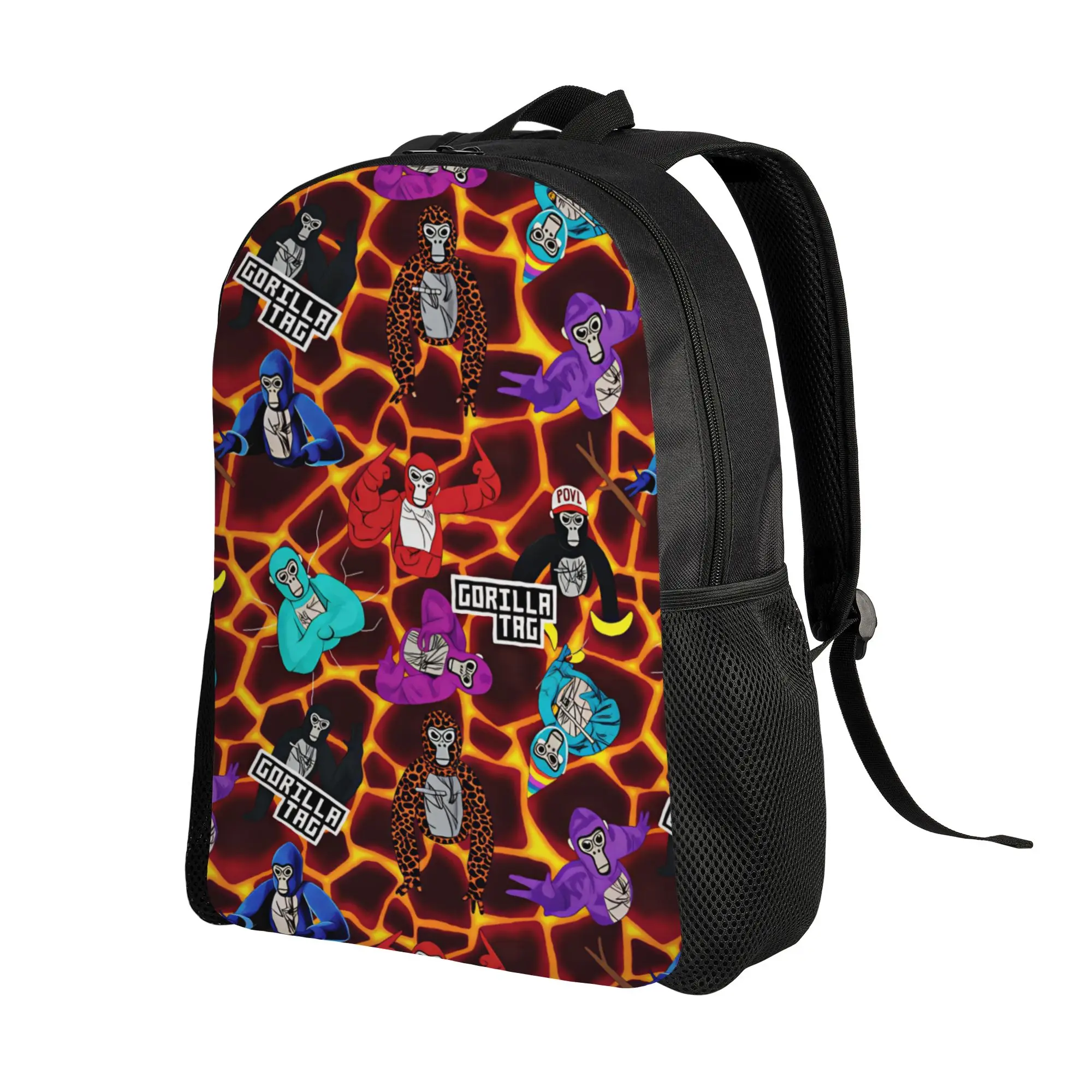 Gorilla Tag Backpack  Travel Backpacks Youth Custom Lightweight High School Bags Stylish Rucksack