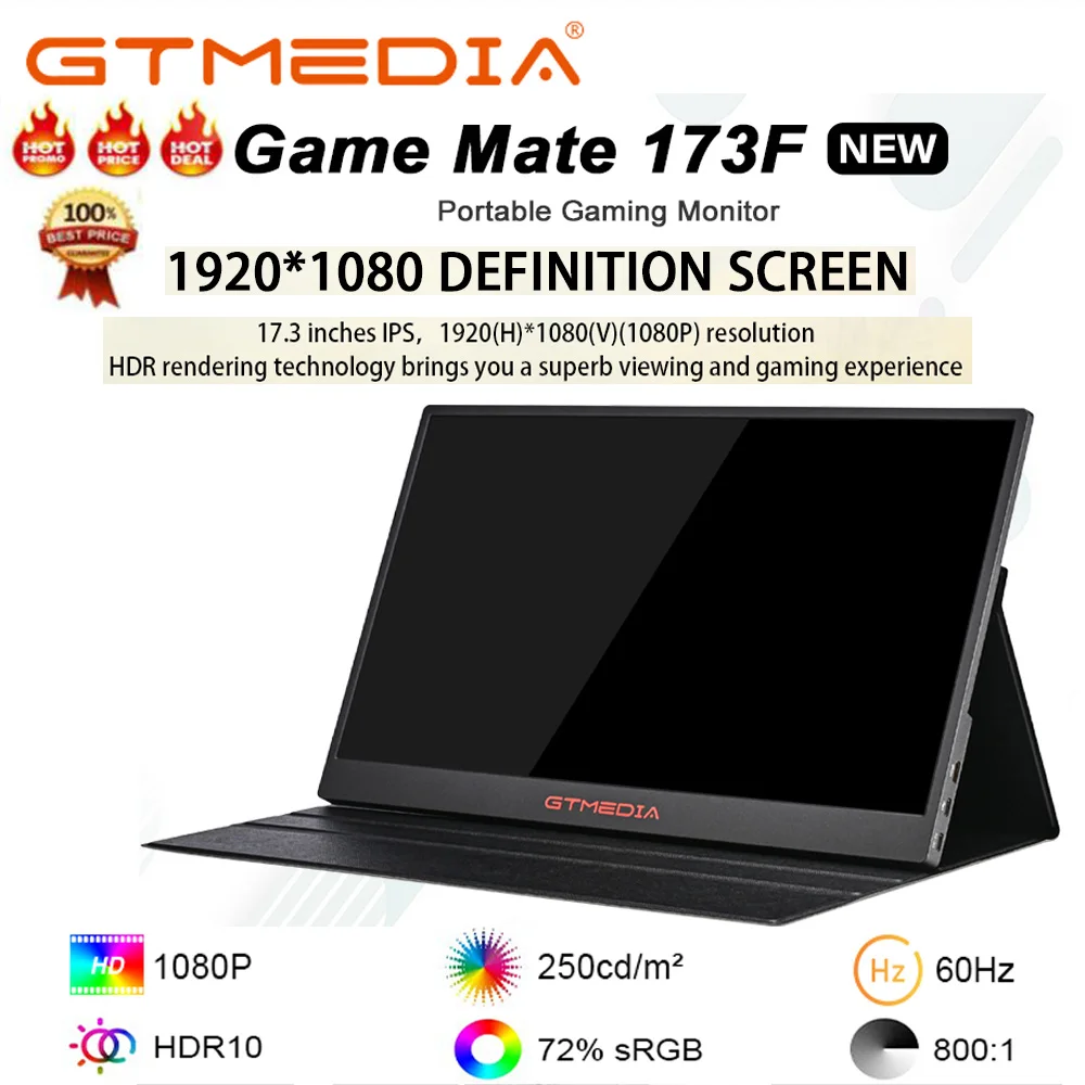 [Подлинный] GTMEDIA GAME MATE 173F HDR10 17,3 дюймов IPS портативный дисплей игровой монитор экран для ноутбука Mac Phone Xbox PS4/5 Switch