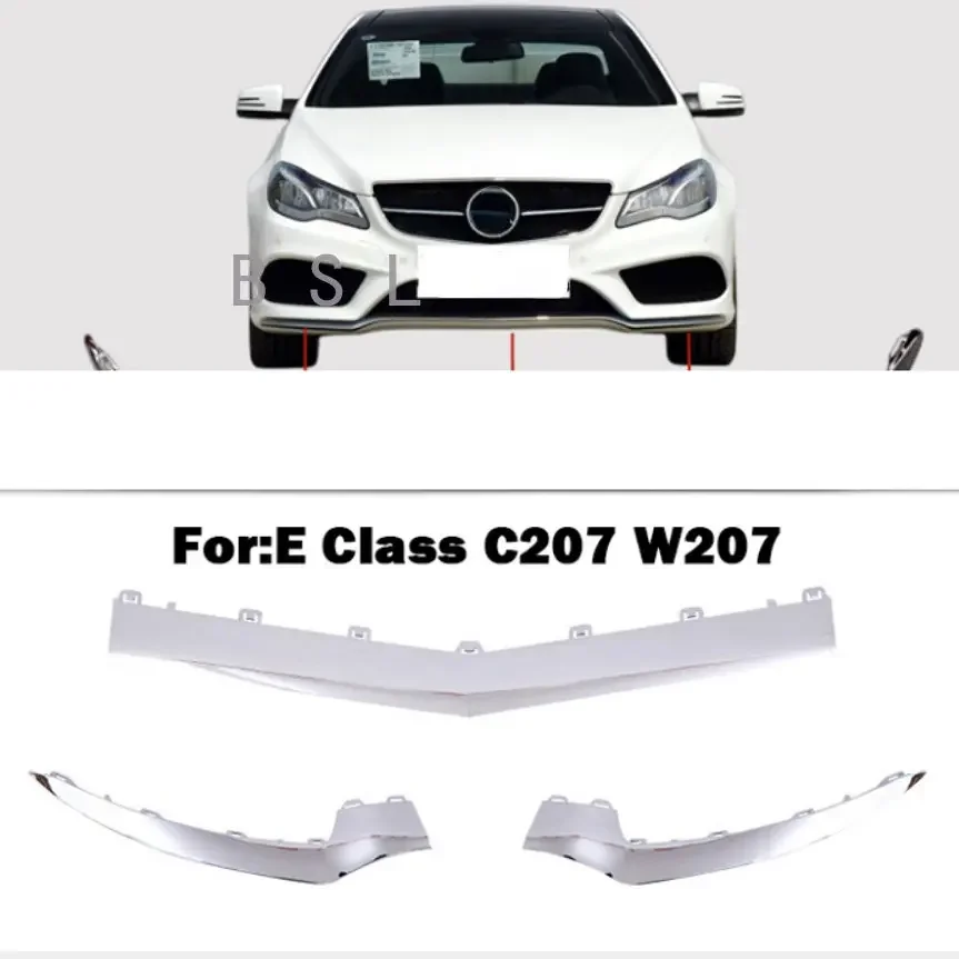 

Front Bumper Spoiler Chrome Chromium Lip Diffuser For Mercedes E Class Klass W207 C207 Coupe A2078850874 A2078850974 A2078850774