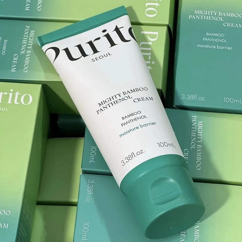 كريم Purito Seoul Mighty Bamboo Panthenol كريم BAMBOO PANTHENOL لإصلاح حاجز الجلد 100 مللي كريم العناية بالبشرة الكوري الأصلي الفعال #1