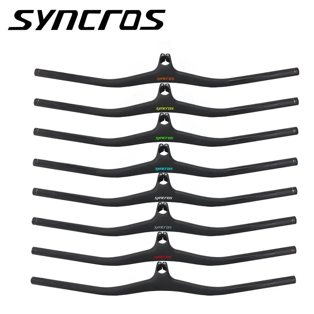 Syncros MTB Bicycle Integrated Carbon Fiber Handlebar With Stem FRASER IC SL -8/-17/-25 Degree 60*740mm Mountain Bike Parts