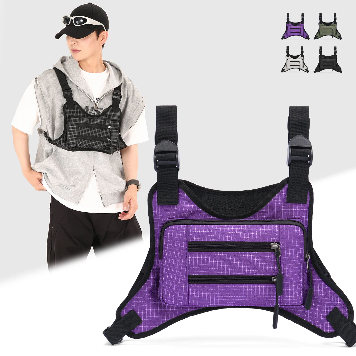 Edc Carry Pocket Pouch - Tactical Chest Bag Multifunctional Molle Waterproof