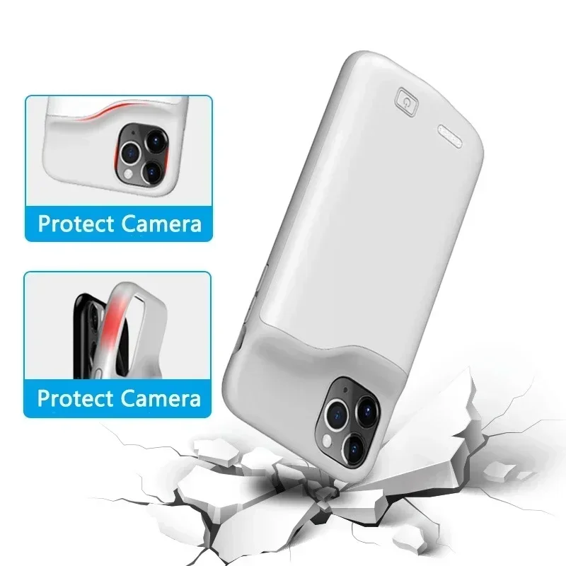 آيفون 13 12 11 برو MaxMini 6 S 7 8 Plus X XS Max XR حافظة شاحن بطارية قوة البنك شحن حافظة 10000mAh مع الصوت