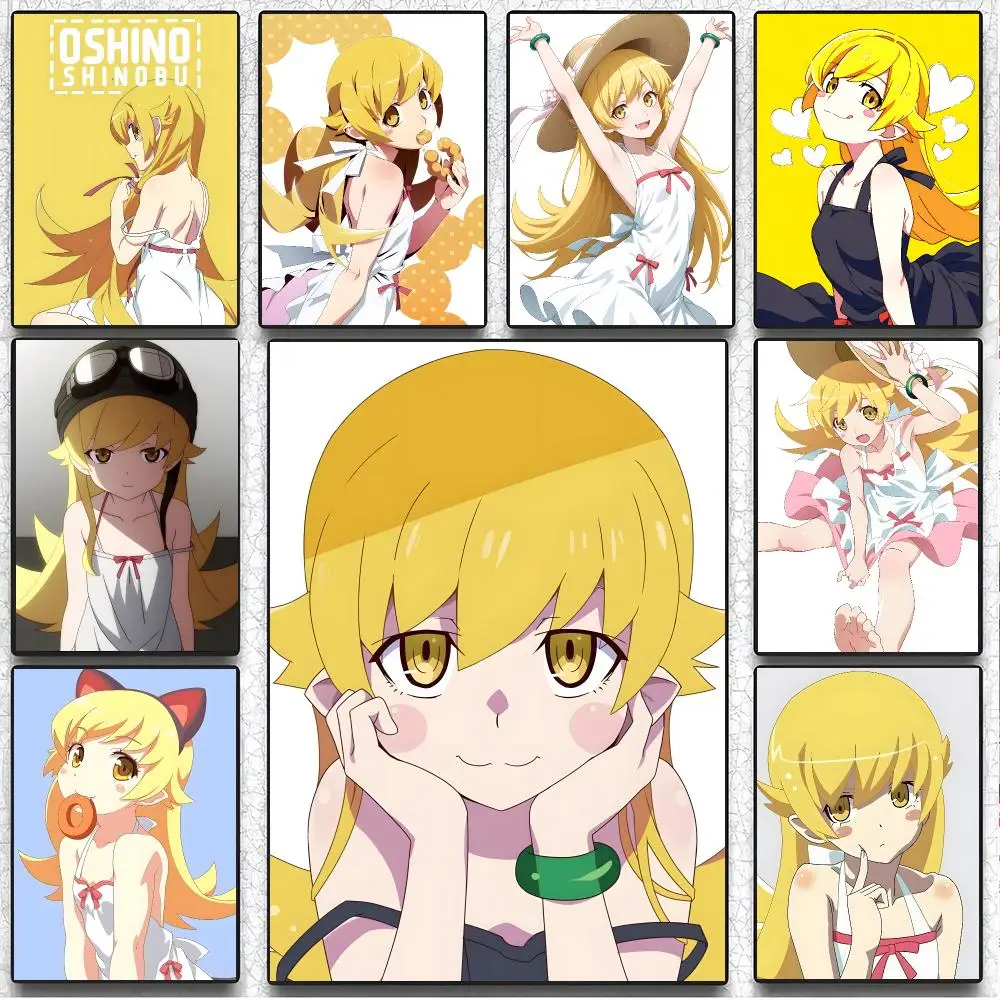 Mystery Anime B-Bakemonogatari Poster Artistic Peel-Off Wall Decor, Indoor Outdoor Home Ornament for Collectors