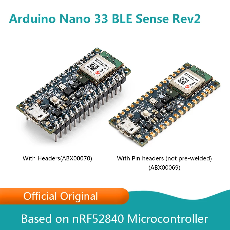 

Official Original Arduino Nano 33 BLE Sense Rev2 ABX00070 ABX00069 Based on nRF52840 Microcontroller