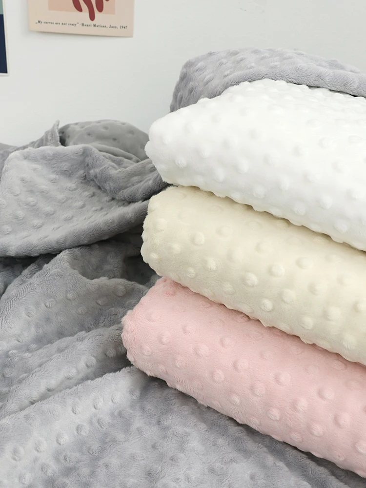 

JZ Ultrine Fiber Soft Warm Handmade Children's Clothing awl Blanket Fabric Korean Sle Pure Color Printing Crt