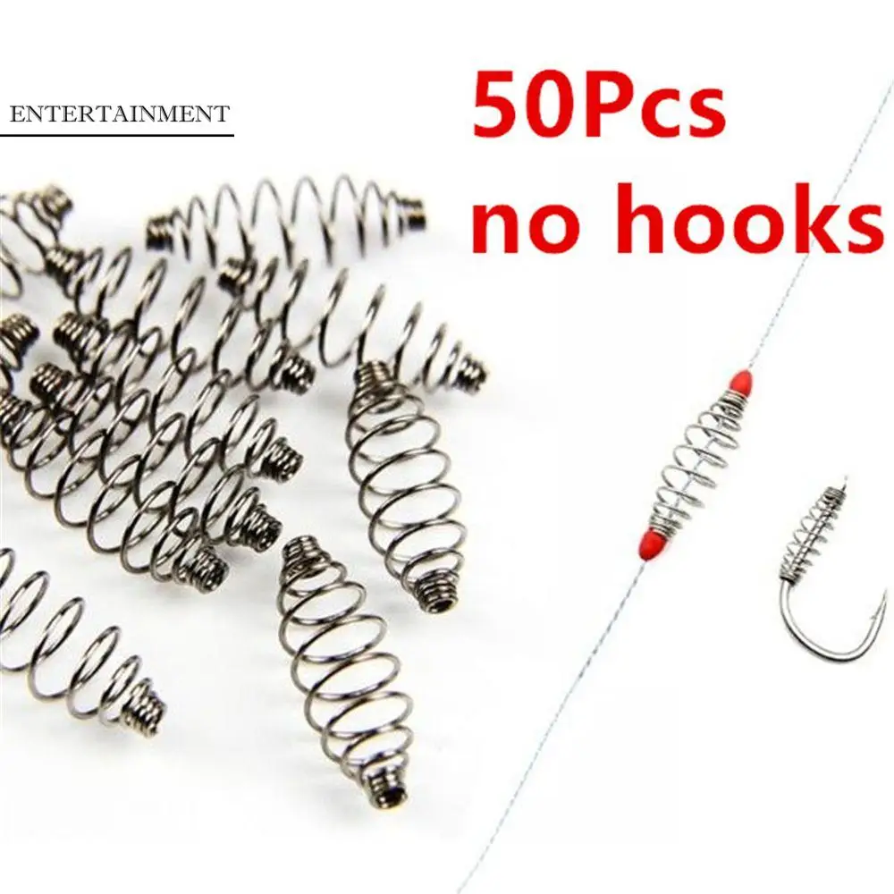 

50Pcs Floating Bait Feeder Spring Olive Shape Fishing Tools Feeder Stops Fishing Accessories Carp Fishing