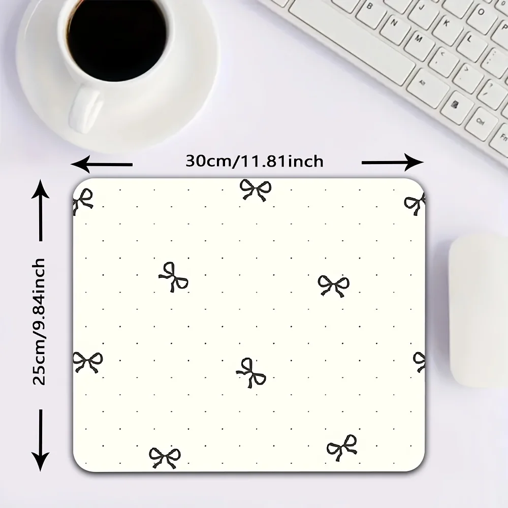 CIFBUY Gaming Mouse Pad Minimalist Hand Drawn Bow PC Keyboard Desk Mat Durable Non-Slip Rubber Base Home Office Laptop Decor