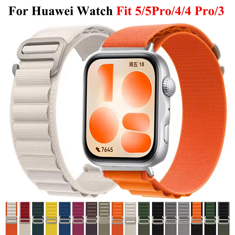 Nylon Alpine Loop Armband für Huawei Watch Fit 5 Fit 5Pro Correa Armband für Huawei Fit 3/4/4 Pro Band Zubehör Armband