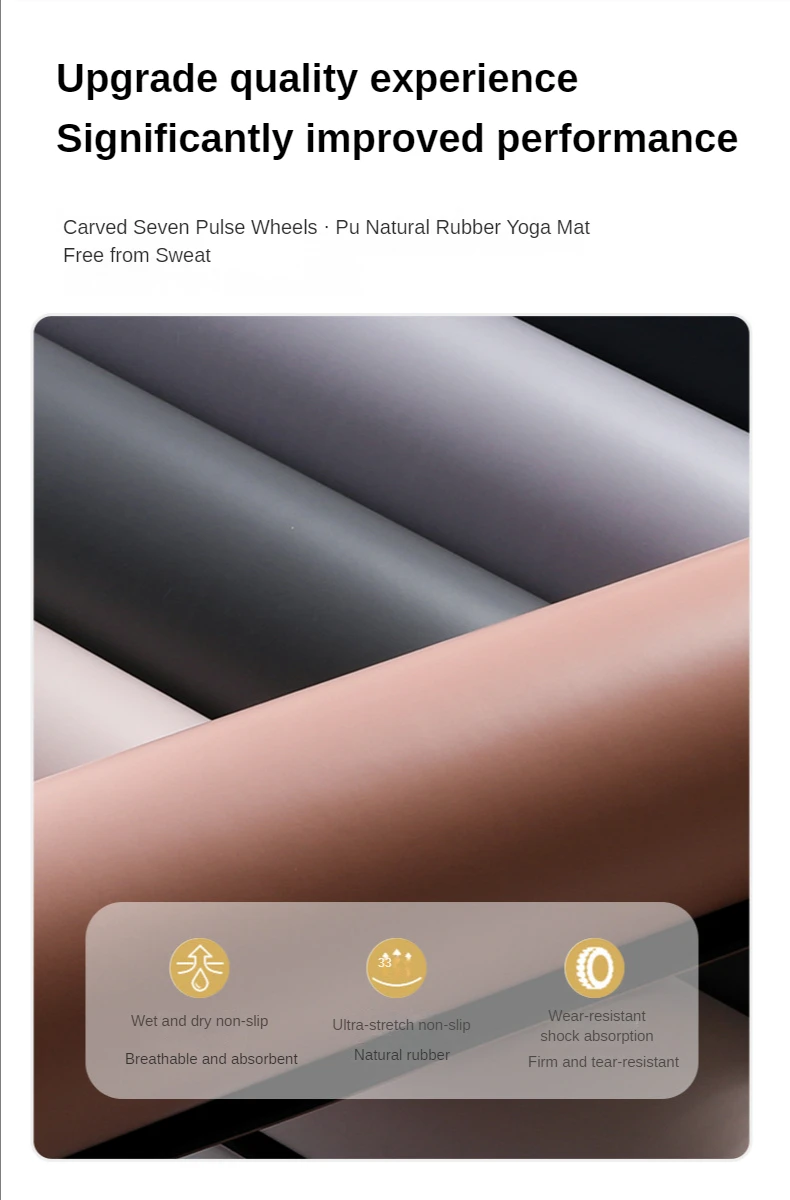 Lezyan New PU Natural Rubber Thickened Fitness Non-slip Home Wholesale Custom 7 Chakra Yoga Mat Workout Коврик Для Йоги Фитнеса