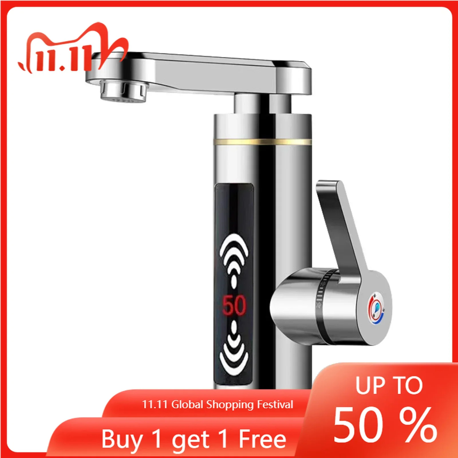 Instant Electric Faucet Household Kitchen Fast Thermal Electric Water Heater Faucet Tankless Instantaneous Water Heater