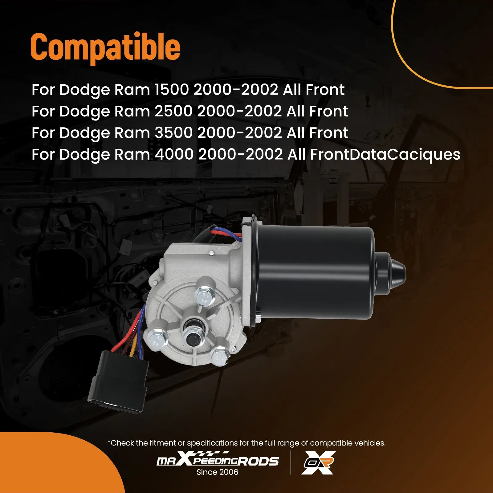 

Front Windshield Motor Assembly for Dodge Ram 1500-3500 00-02 62000826