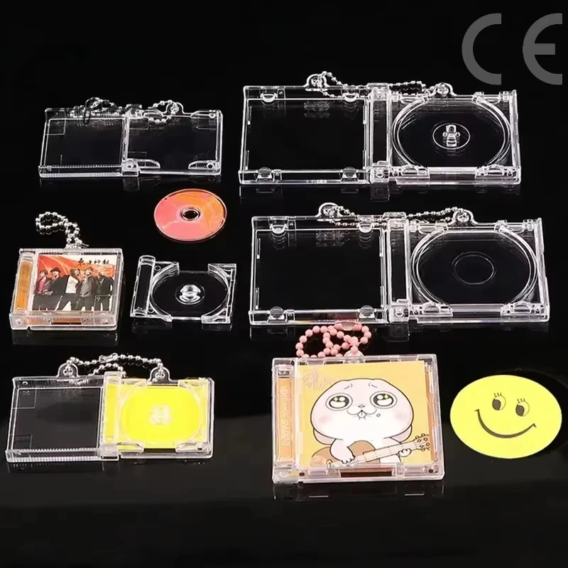 1 Stück Peripheres Gedenkalbum Leeres Mini-CD-Etui Anhänger für DIY Schlüsselanhänger Rucksack-Hängedekoration