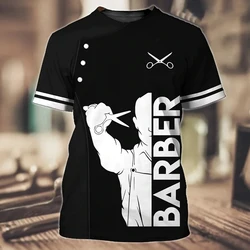 3D Print Barber Tshirt Men's Haircut Tool Graphic Tee Top Summer Short Sleeve O Neck Oversized Tshirts Streetwear Blouse Camisa