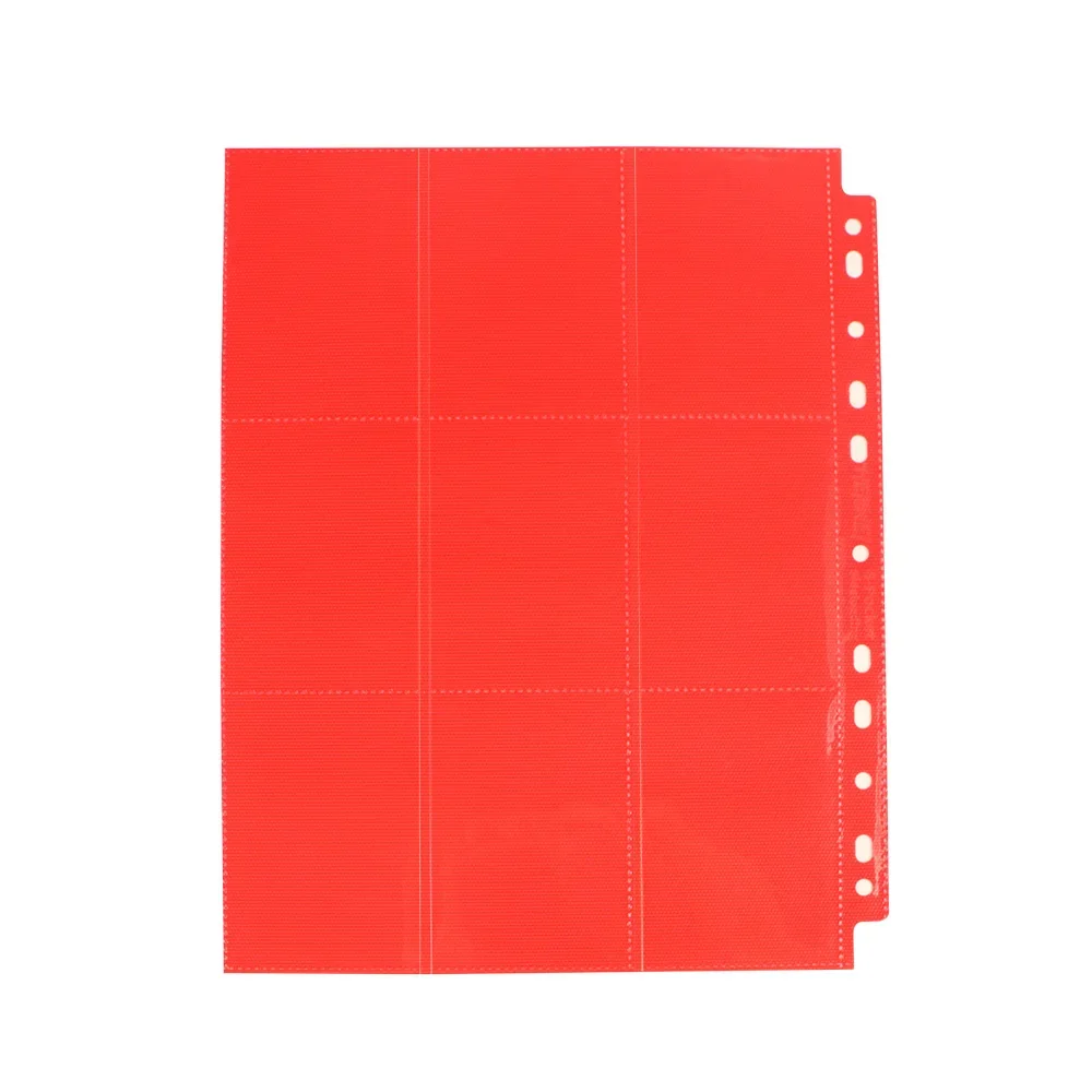 

50 Pages/Lot Trading Card Protectors Colorful Trading Gaming Card Sleeves Storage Wallets Album Pages Collection Coin Holders