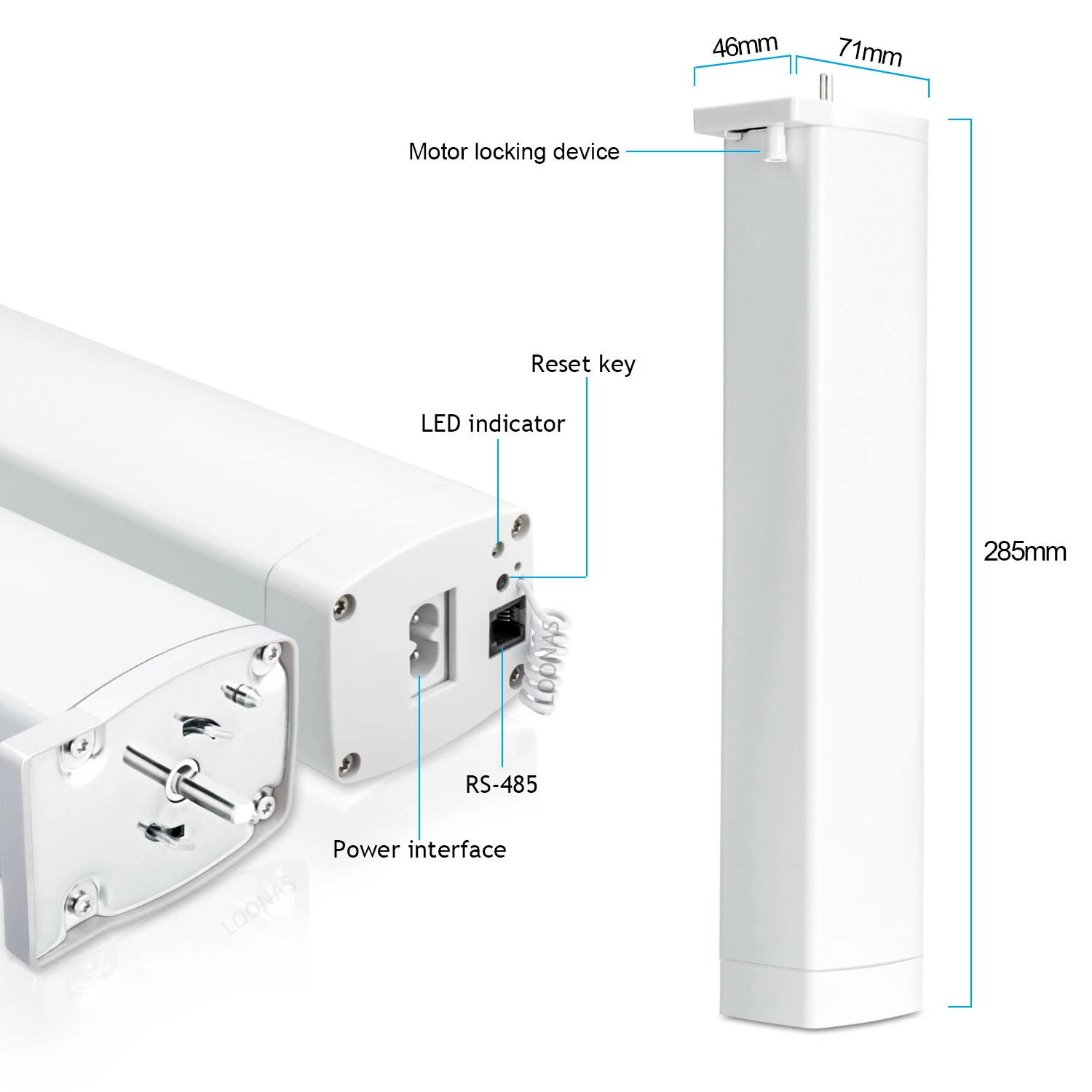 Sistema de Control de Motor de cortina automático eléctrico inteligente 2do G Tuya WIFI Smart Life Compatible con Alexa, asistente de Google, Alice