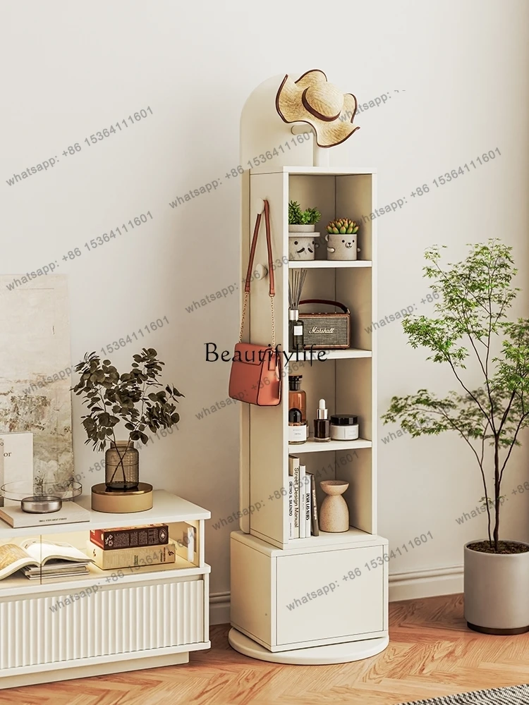 X4 Solid Wood Rotating Dressing Mirror 360 Degrees Multifunctional Bedroom Full Body Clothes Rack Integrated Floor Mirror