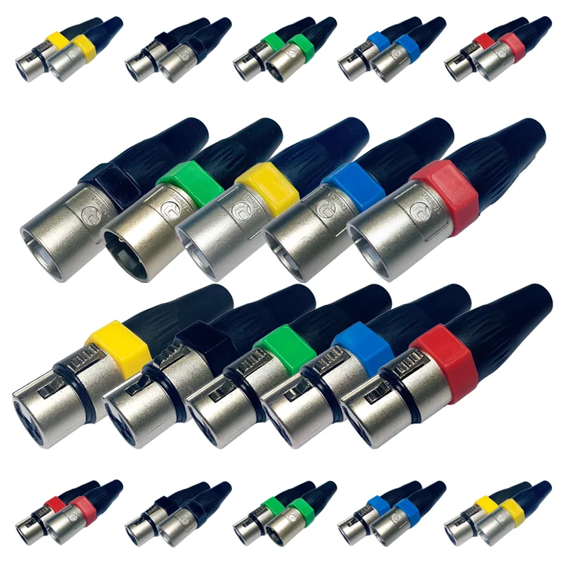 

5/20PCS 3-Pin XLR Male Female Plug Jack Microphone Console Microphone 3-Pole XLR Cable Terminal Wire connector