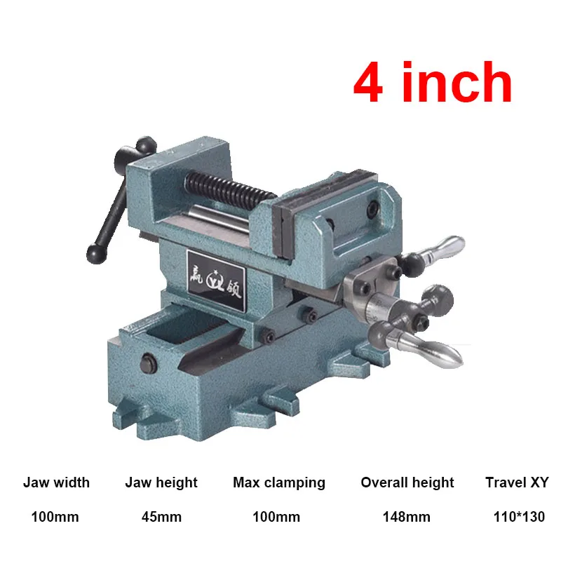 3 inch 4 inch Two-way Mobile Vise Table Precision Cross Flat Pliers Bench Vise Milling/drilling Machine Accessories Workbench