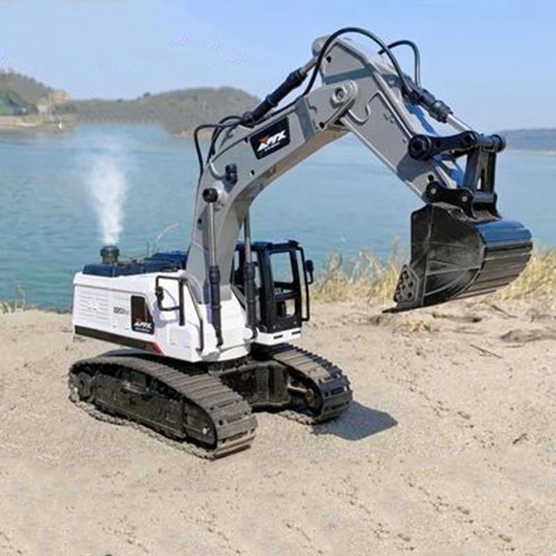 

Simulation Alloy Remote Control Excavator RC Z6820 13 Channel Toys Boy Spray Light Excavator Construction Vehicle Birthday Gifts