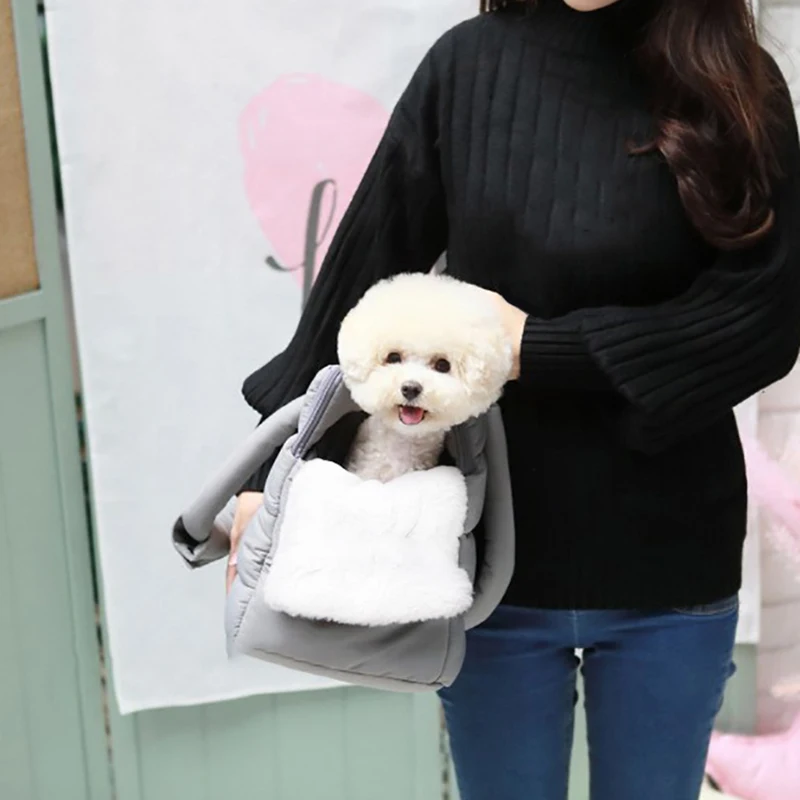 Original Pet Handle Bag For Puppy And Cat Winter Pet Carrier Bag Windproof Warm Portable Pet Travel Bag With Warm Mat