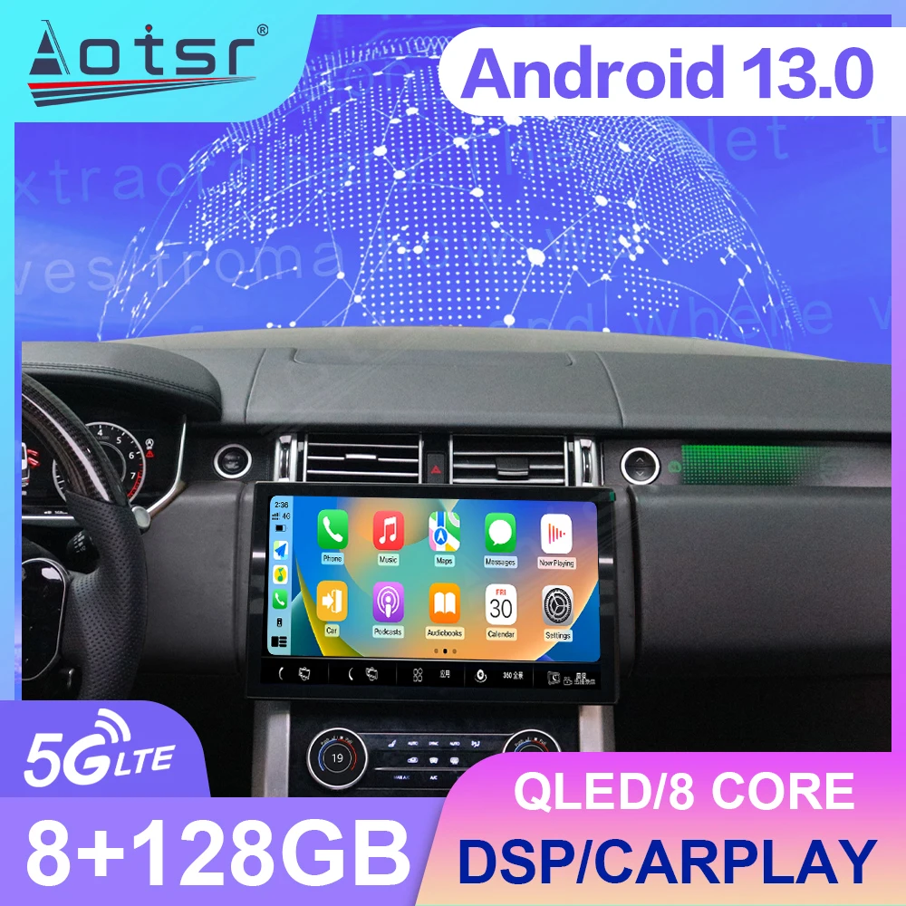 13.3 Inches Screen Android 13 Car Radio For Land Rover Executive 2013-2017 Carplay GPS Multimedia DPS Carplay Stereo Head Unit