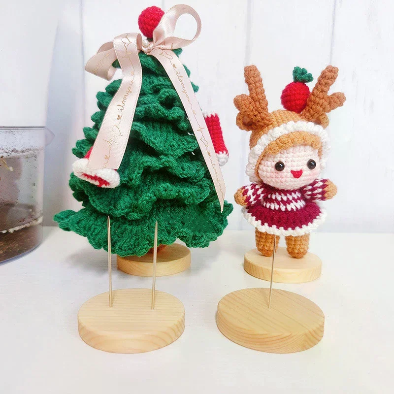 /GJ/Doll Display Rack Showcase Crochet Doll Display Base Felt Craft Polymer Clay Display Base DIY Tool Accessories 1pc