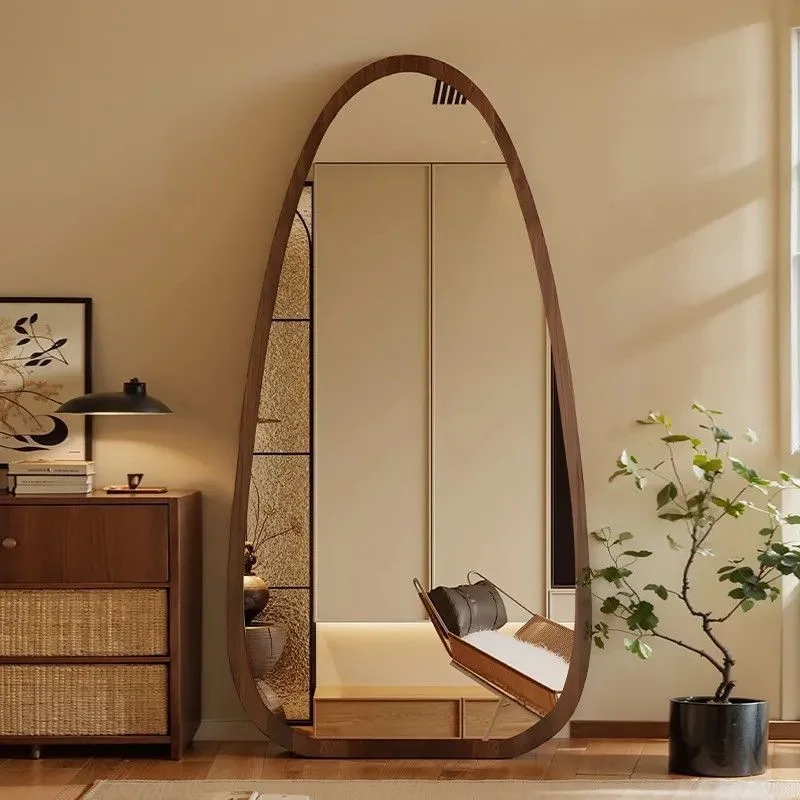 

luxury floor mirror wall hanging Internet celebrity dressing mirror water drop girls bedroom fitting mirror