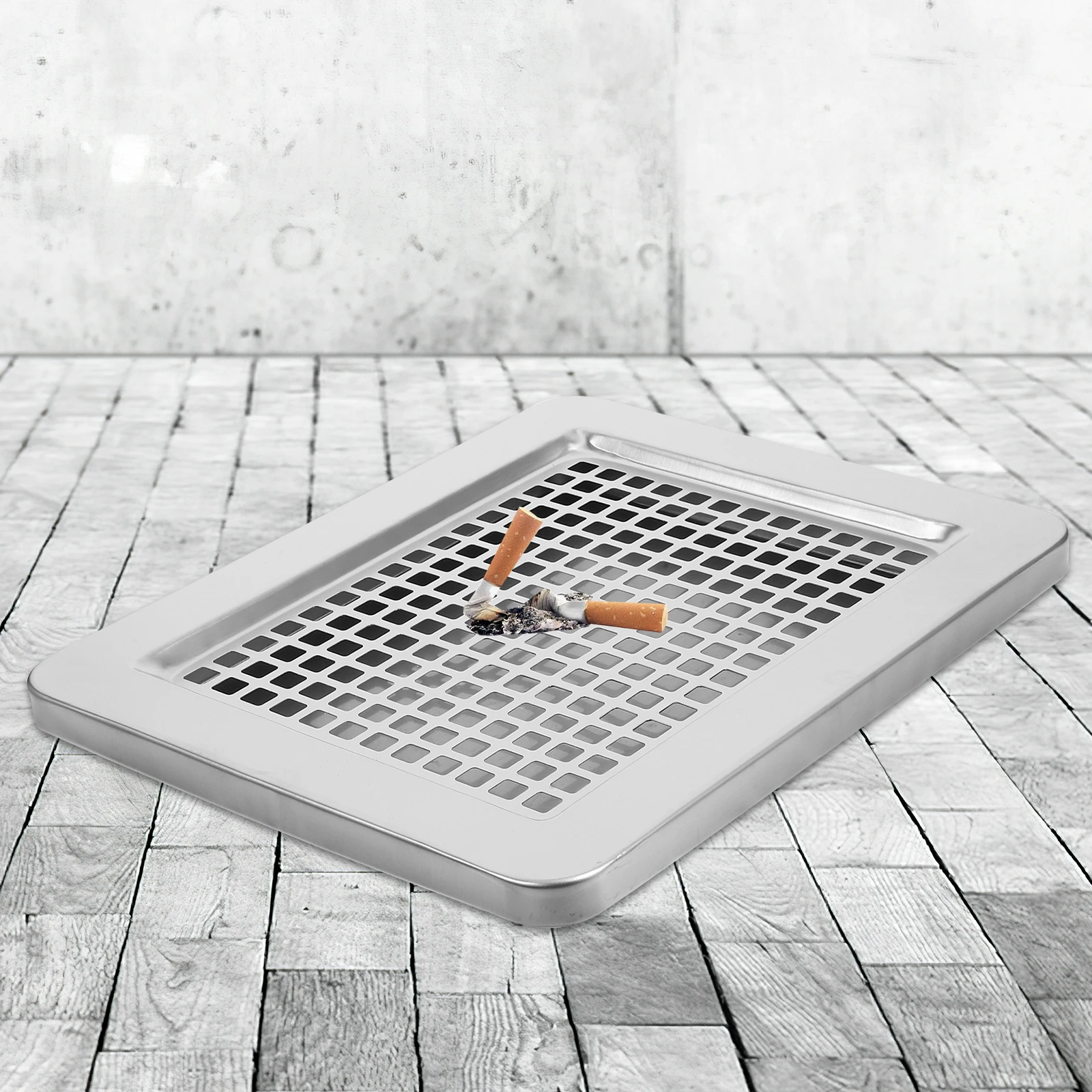 

Stainless Steel Trash Can Accessories 30x24 Grid Cover Smoke Lid Extinguishing Ashtray Outdoor Hotel Commercial Use Rust