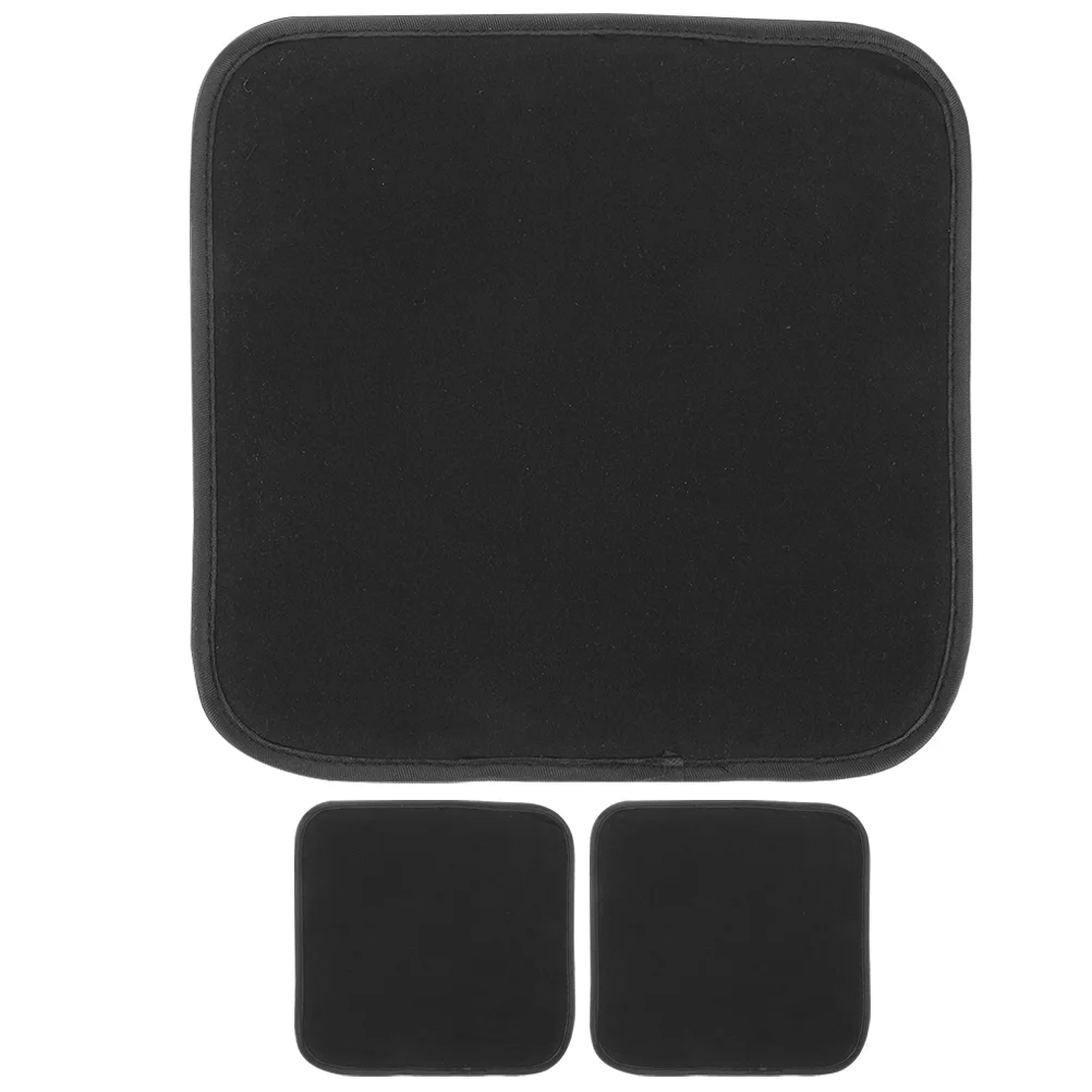 

3 Pcs Microfiber Cleaning Pad Polishing Bowling Towel Ball Cushion Supply Black Cleaner
