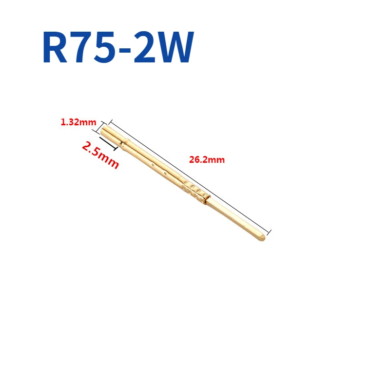 100PCS R75-2W Spring Test Probe Holder 1.32mm Outer Diameter Length 26.5mm Test Socket