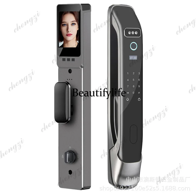 Facial recognition fingerprint lock Smart door lock C-level password Household anti-theft door Electronic lock