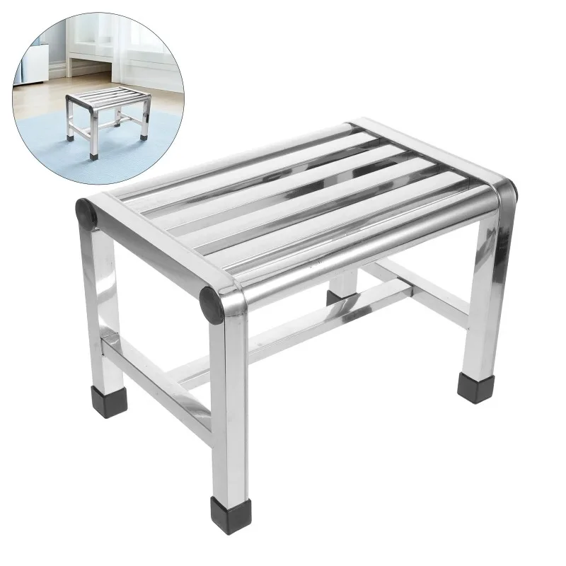 20Cm Stainless Steel Stool Ottomans Living Room Furniture Nordic Furniture Waterproof AntiSlip Small Bench Home Elderly Bathroom